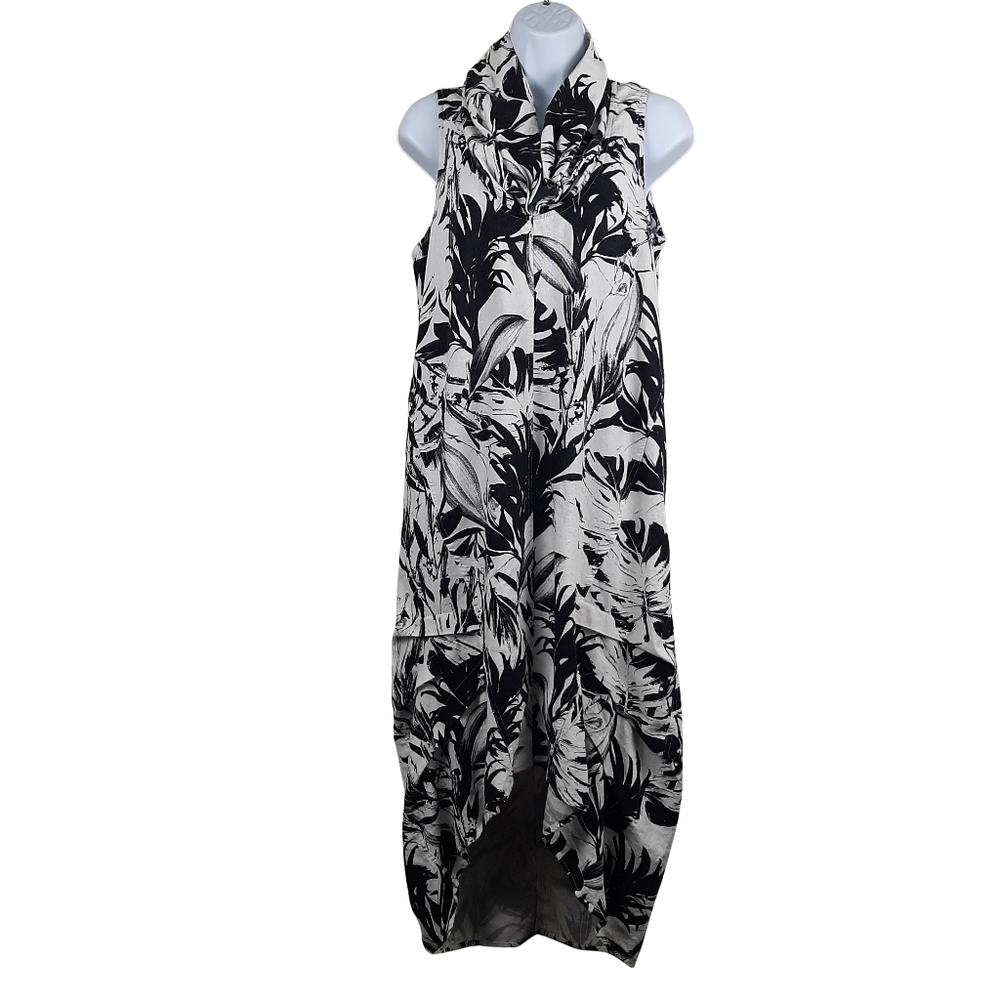 Cynthia Rowley Linen Blend High Low Sleeveless Dress Size Medium